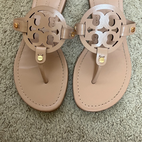 TORY BURCH Miller Leather Sandals In Beige - Picture 3 of 7